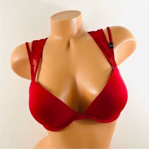 32D Victoria’s Secret Padded Plunge Push Up Bra Top Bralette